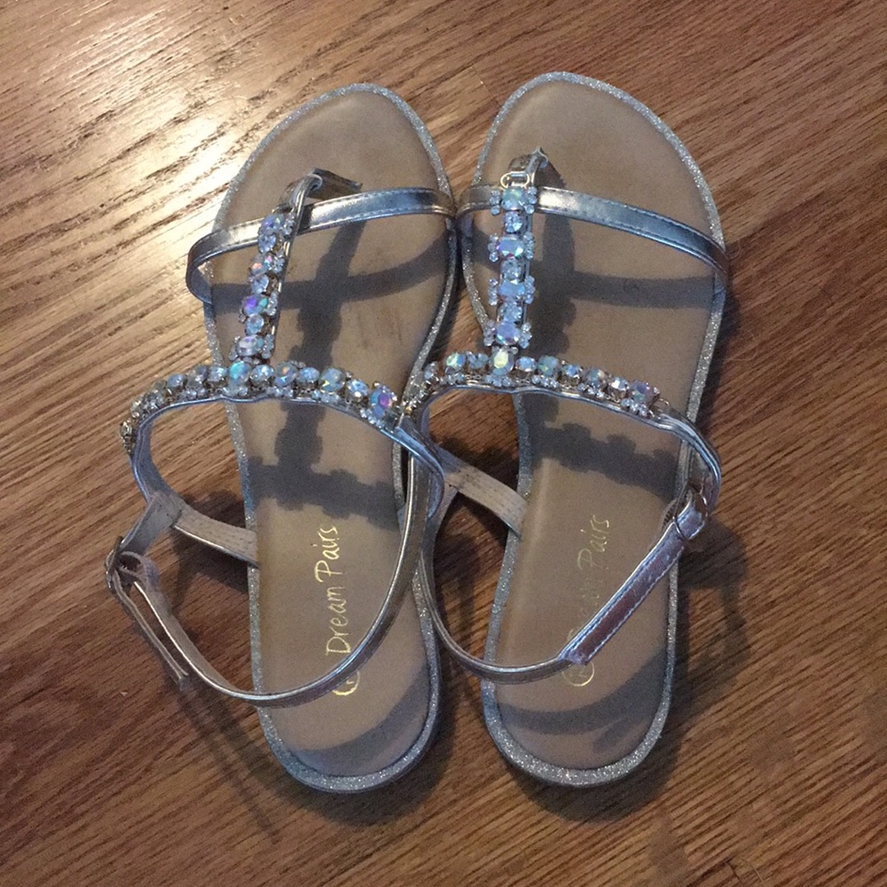 Jewel sequined glitter sandles